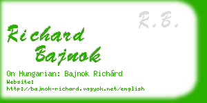 richard bajnok business card